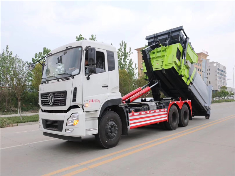 東風(fēng)天龍25噸車廂可卸式垃圾車